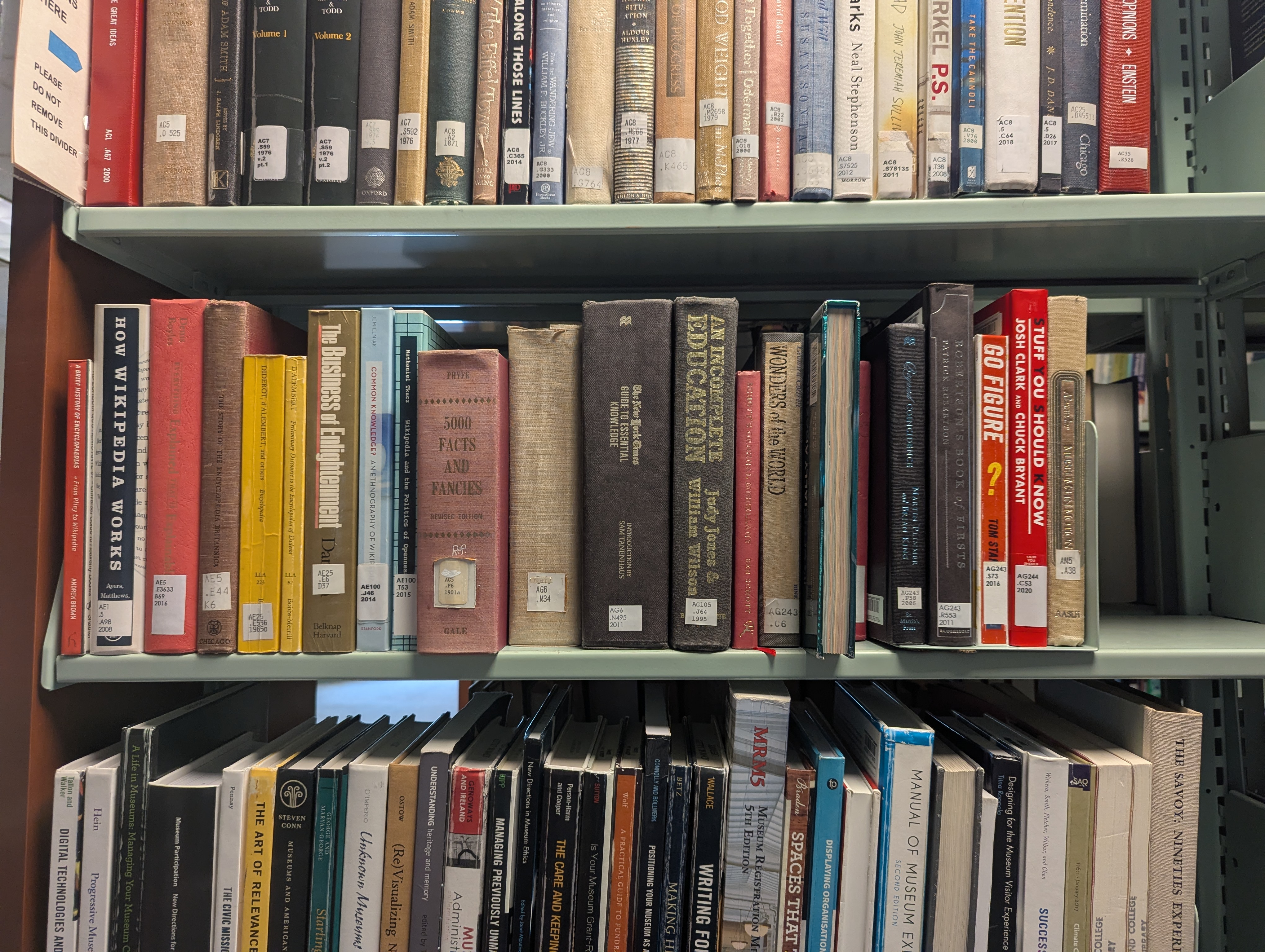 The Libary shelf I used to map data