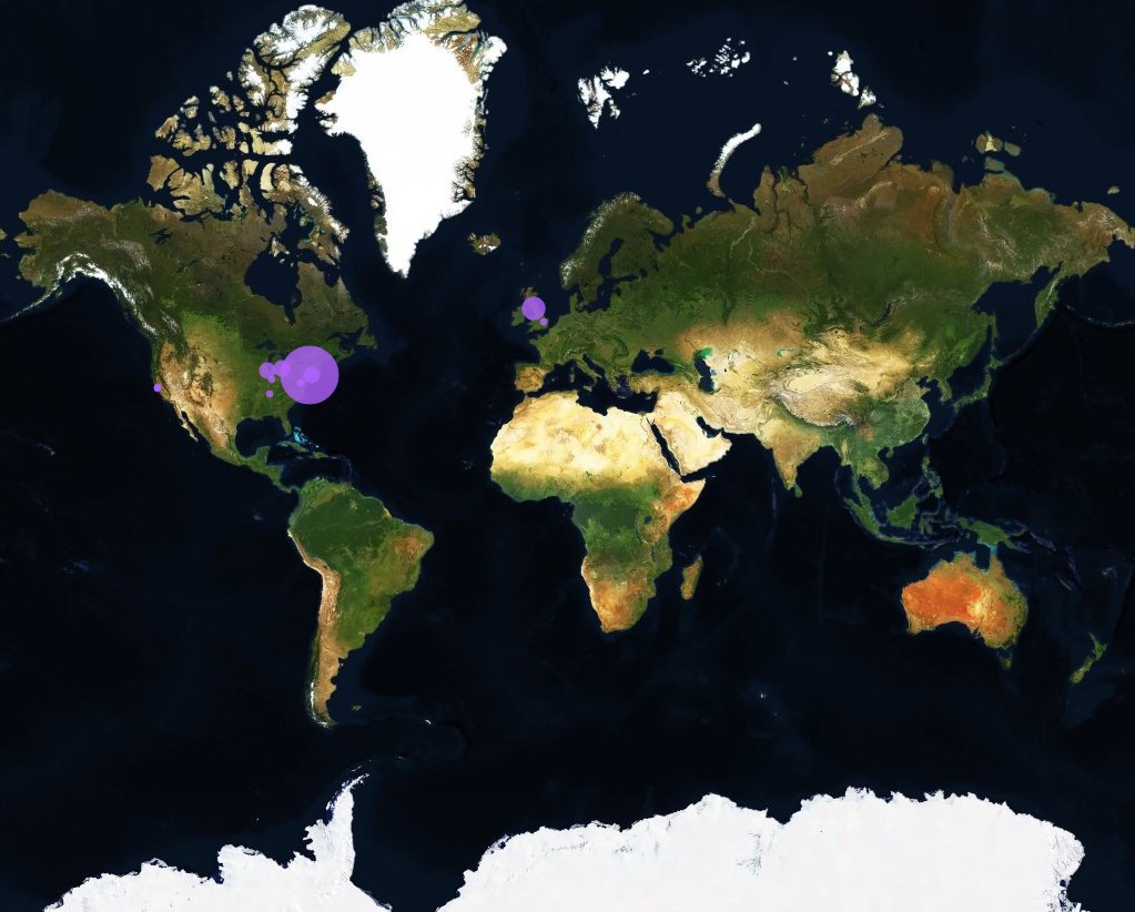 the location of where they were published